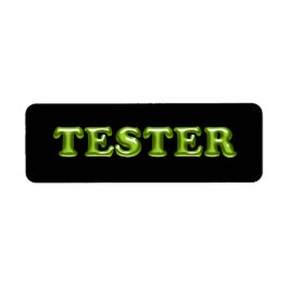 Probieren Sie Me Green Black 3D Tester Beispielcon