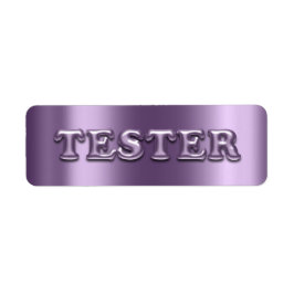 Probieren Sie Me Violet Lila 3D-Tester-Beispielcon