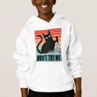 Probieren Sie mich nicht, Moody Cat mit Messer-Ein