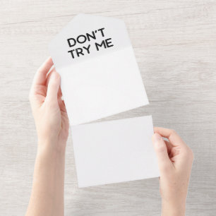 Probieren Sie mir kein Papiertuch All In One Einladung