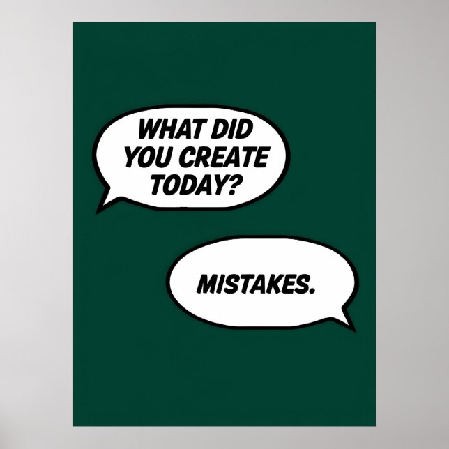 Probieren und Versagend Poster - Funny Creator Wal (Vorne)