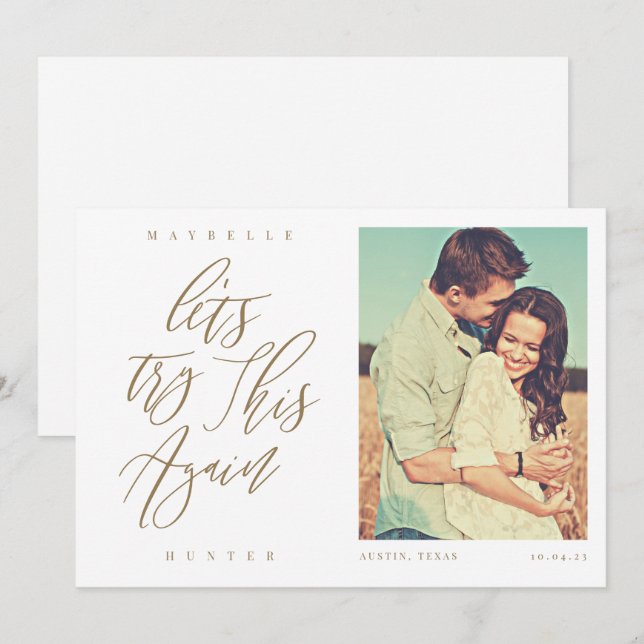 Probieren wir das mal wieder mit moderner Kalligra Save The Date (Vorne/Hinten)