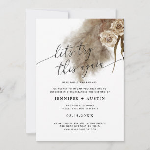 Probieren wir das noch einmal Pampas-Gras-Hochzeit Save The Date