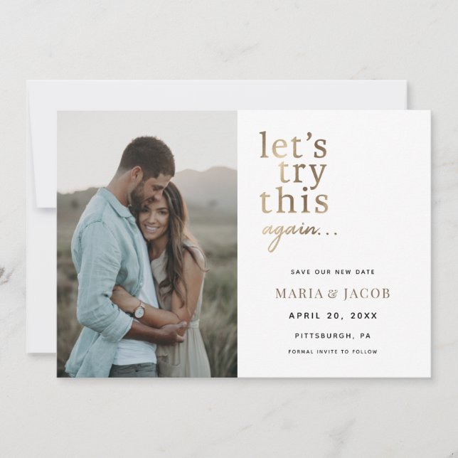 Probieren wir das Save the Date noch einmal aus Einladung (Vorderseite)