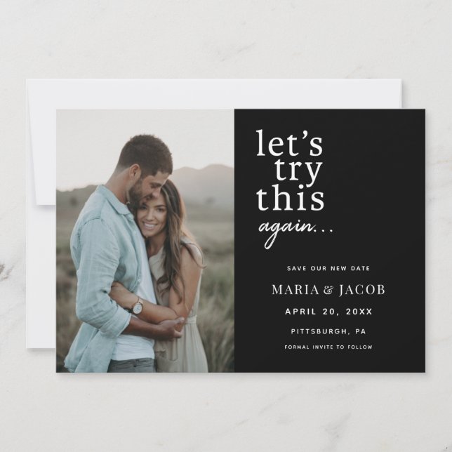 Probieren wir das Save the Date noch einmal aus Einladung (Vorderseite)