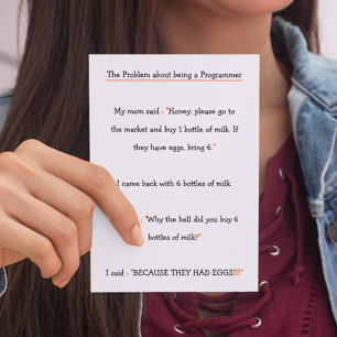 Problem about being a Programmer.. Funny Birthday Feiertagskarte
