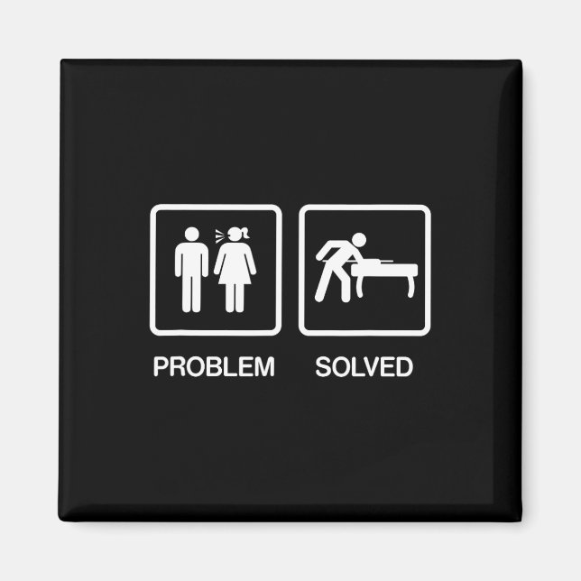 Problem behoben Funny Pool Billard Player T Shirt Magnet (Vorne)