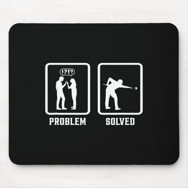 Problem behoben Pool Billiards Player Snooker Cue  Mousepad (Vorne)