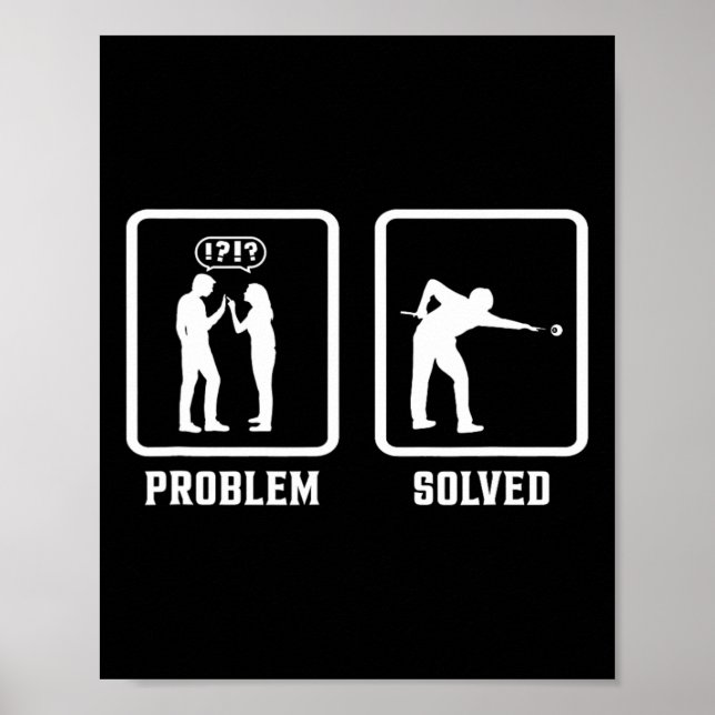 Problem behoben Pool Billiards Player Snooker Cue  Poster (Vorne)