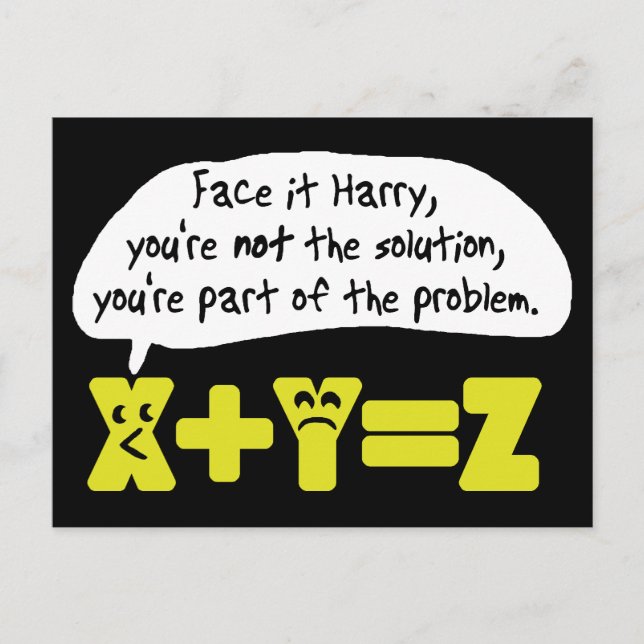 Problem Funny Math Postkarte (Vorderseite)