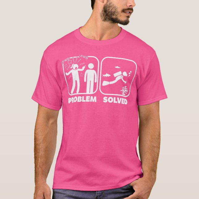 Problem gelöst Tauchen T-Shirt (Vorderseite)