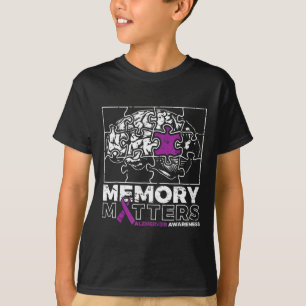 Problem Lila Band Gehirn-Puzzle Heimer Bewusstsein T-Shirt