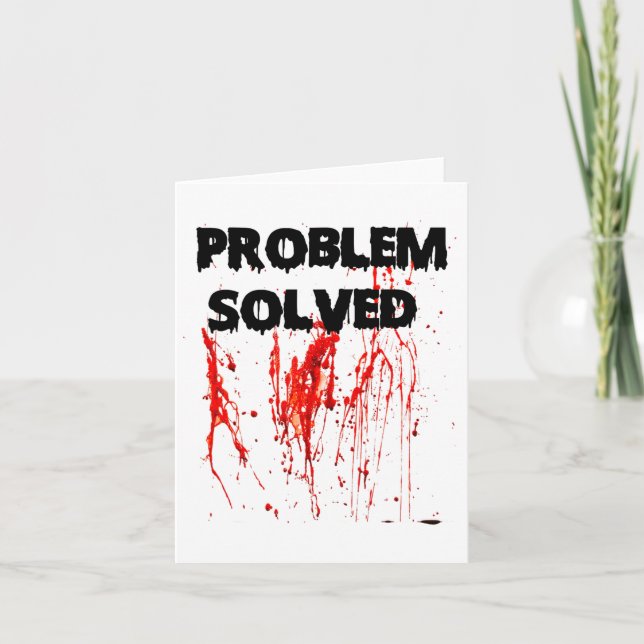 Problem löst Halloween Bloody Karte (Vorderseite)