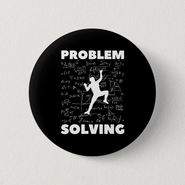 Problem Lösung Climber Geschenk Rock Klettern Boul Button (Vorderseite)