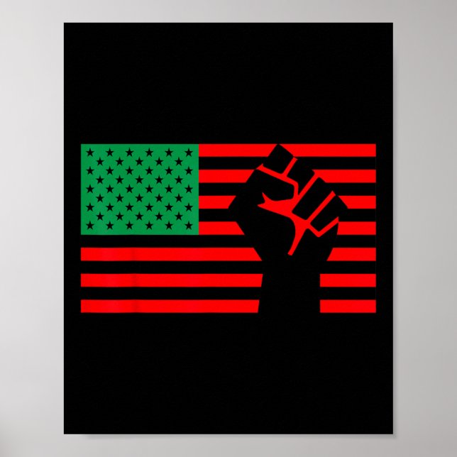 Problem mit dem schwarzen Leben - die Flagge der A Poster (Vorne)