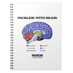 Problem mit Gehirn-Innere (Gehirn-Anatomie) Notizblock