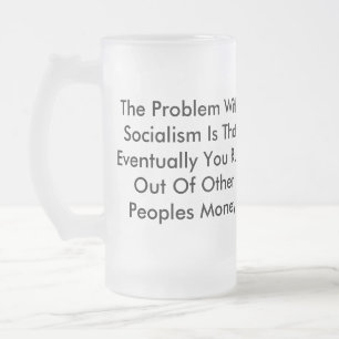 Problem mit Sozialismus Mattglas Bierglas