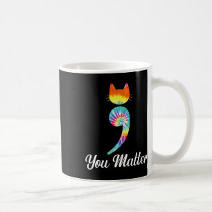 Problem Semicolon Gefärbte Krawatte Katze Suizidpr Kaffeetasse