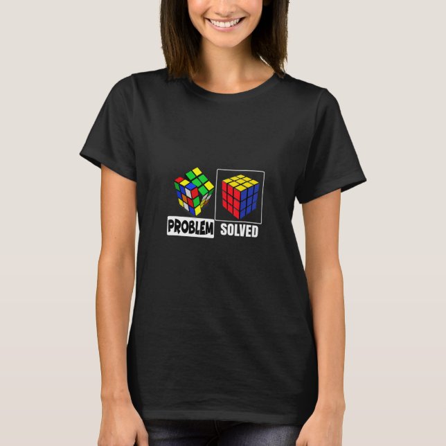 Problem Solved Speedcubing Cube Puzzle T-Shirt (Vorderseite)