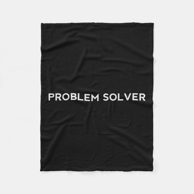 Problem Solver Sitive Attitude Action Entrepreneur Fleecedecke (Vorderseite)