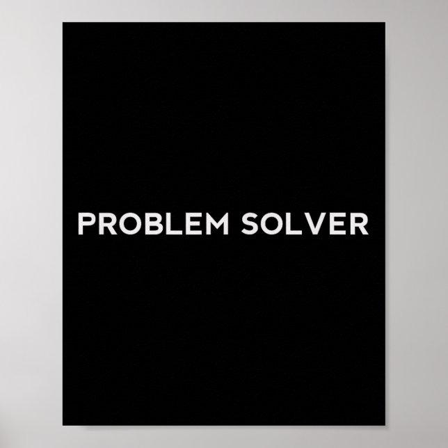 Problem Solver Sitive Attitude Action Entrepreneur Poster (Vorne)