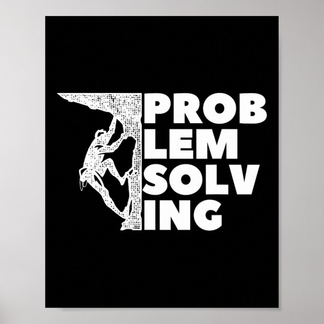 Problem Solving Climber Gift, Rock Climbing, Bould Poster (Vorne)