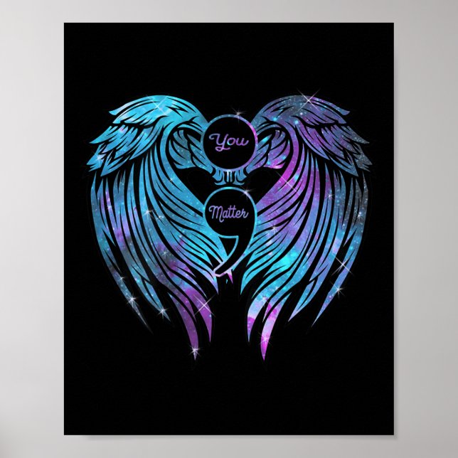Problem Wings Suizidprävention Awareness T-Shirt Poster (Vorne)