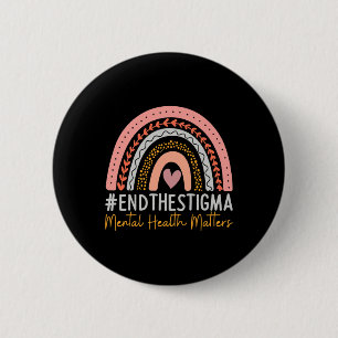 Probleme beenden das Stigma Rainbow Boho Button