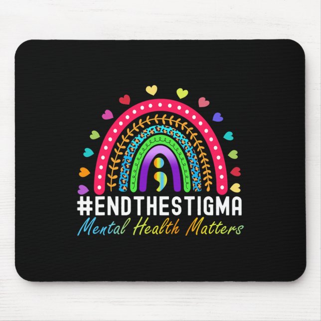 Probleme beenden das Stigma Rainbow Leopard Boho Mousepad (Vorne)