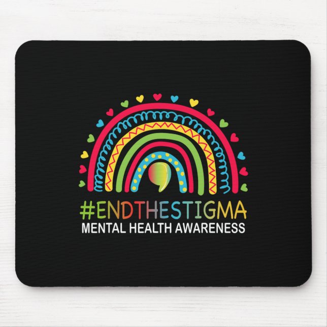 Probleme beenden das Stigma Regenbogen Boho  Mousepad (Vorne)