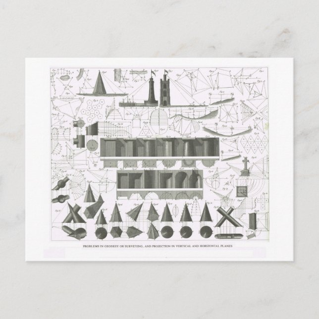 Probleme bei der Geometrie oder Vermessung Postkarte (Vorderseite)