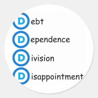 Probleme mit Party-Logos von Demokraten Runder Aufkleber