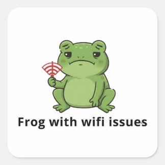 Probleme mit WiFi Quadratischer Aufkleber