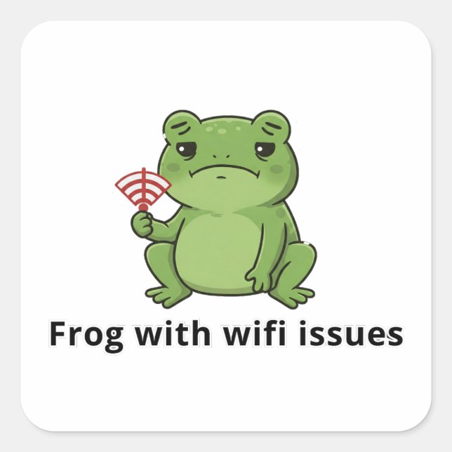 Probleme mit WiFi Quadratischer Aufkleber (Vorderseite)