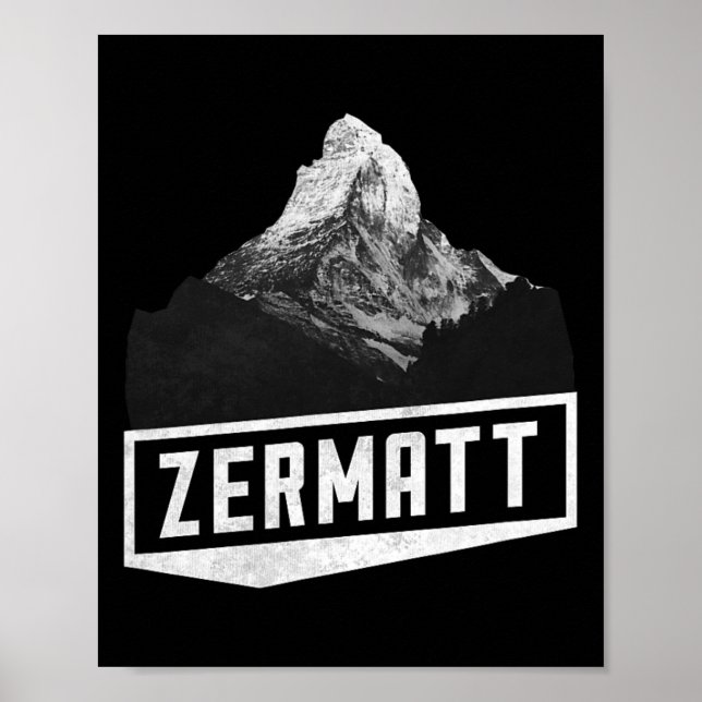 Problemhorn Zermatt Schweiz Skifahren Holiday Mou Poster (Vorne)