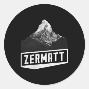 Problemhorn Zermatt Schweiz Skiferien Mou Runder Aufkleber