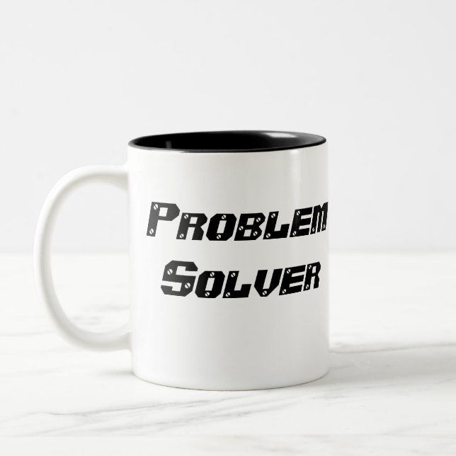 Problemlöserskaffee-Tasse Zweifarbige Tasse (Links)