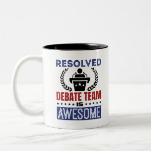 Problemlösungsteam ist Phantastische Debatte Zweifarbige Tasse