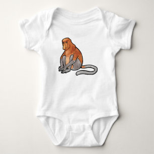 Proboscis-Affe Baby Strampler