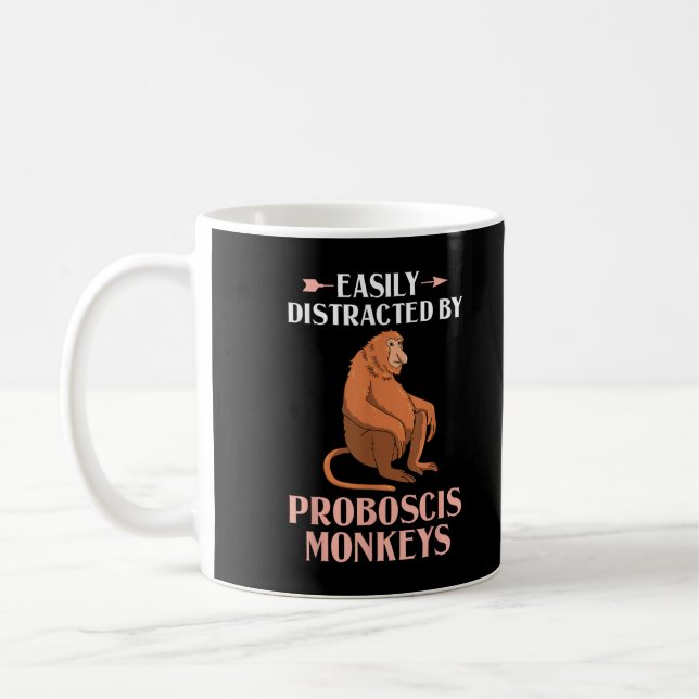 Proboscis Affe Funny Long Nosed Affen Kaffeetasse (Links)