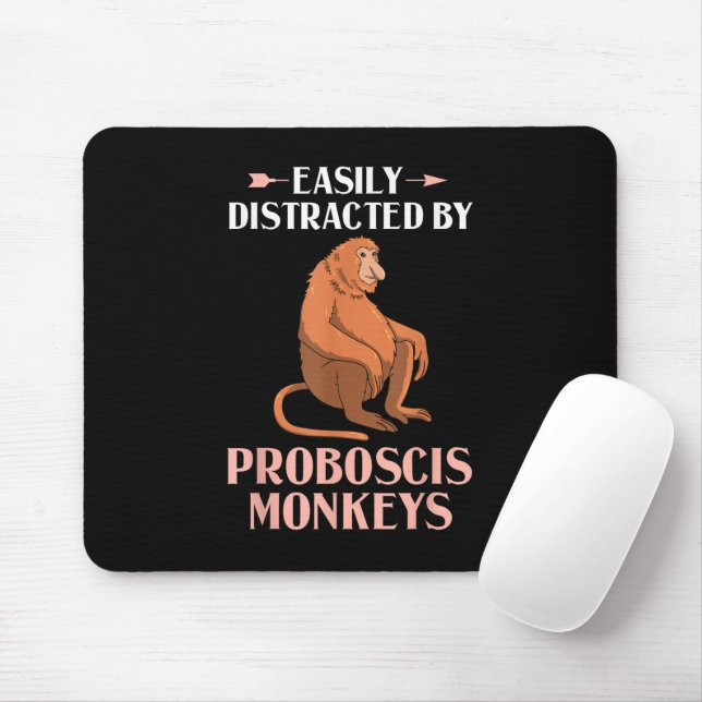 Proboscis Affe Funny Long Nosed Affen Mousepad (Mit Mouse)