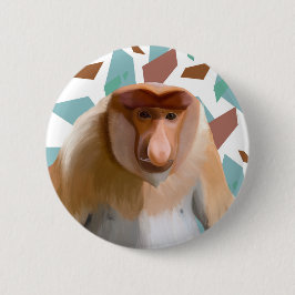 Proboscis-Affe gefährdete Arten Button