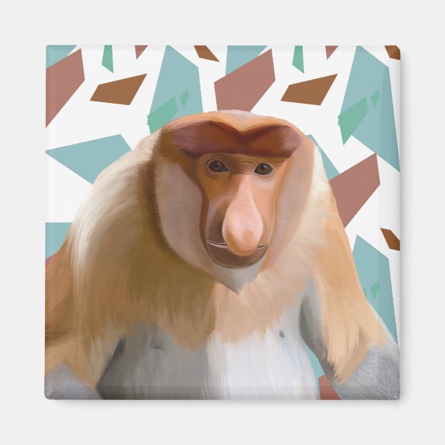 Proboscis-Affe gefährdete Arten Magnet (Vorne)