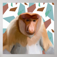 Proboscis-Affe gefährdete Arten