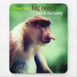 Proboscis-Affe mit großer Nase Mousepad