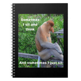 Proboscis Monkey - Manchmal sitze ich und denke Notizblock