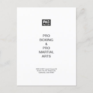 #PROBOXING & #PROMARTIALARTS FEIERTAGSPOSTKARTE