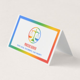 Process Server Custom QR Business Card Visitenkarten