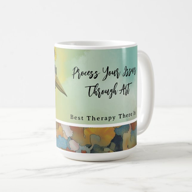 Process Your Trauma Through Art Mug. Kaffeetasse (VorderseiteRechts)