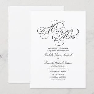 Prochain M. et Mme faire-part de mariage de  